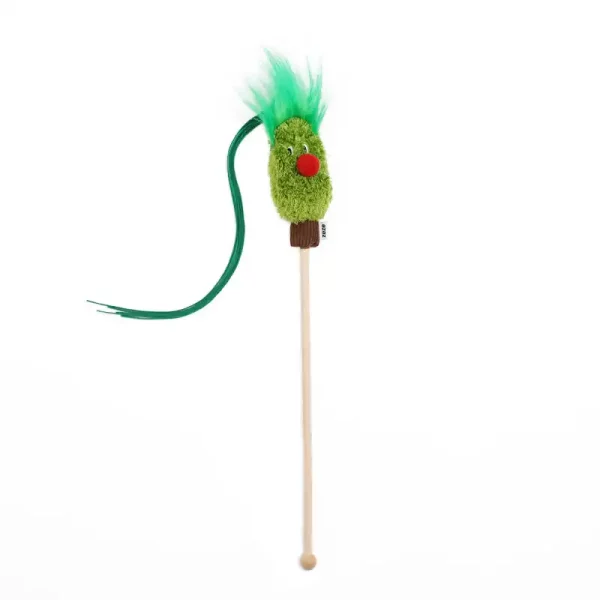 Christmas Tree Elf Cat Teaser Stick