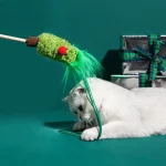 Christmas Tree Elf Cat Teaser Stick