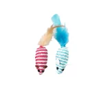 Colorful Feather Mouse Chirping Interactive Cat Toy