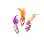 Colorful Feather Mouse Chirping Interactive Cat Toy