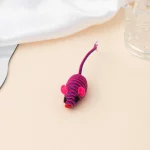 Colorful Winding Little Mouse Cat Toy - Rose red