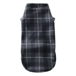 Gray Plaid Classic Polar Fleece Sweater for Cat