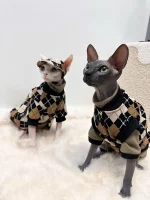 Maillard British Plaid Brown Outfits for Cats