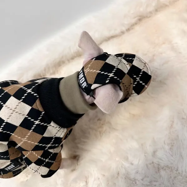 Maillard British Plaid Brown Outfits for Cats