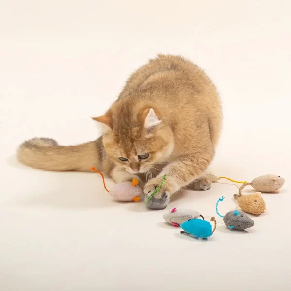 Mice Plush Cat Toy with Catnip