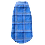 Polar Fleece Christmas Plaid Clothes for Cats - Blue