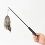 Retractable Cat Wand Toy Fishing Pole Style - Grey