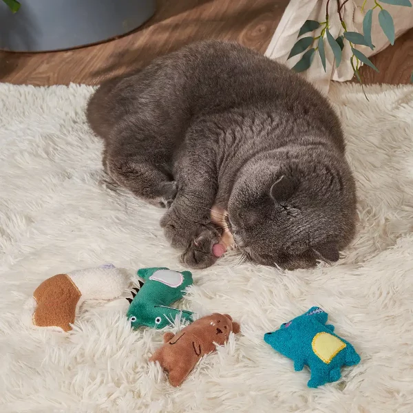 Small Cat Plush Toy with Catnip