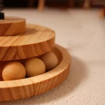 Solid Wood Ball Track Spring Cat Toy