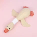 Sounding Denim Linen Goose Cat Chew Toy - Beige