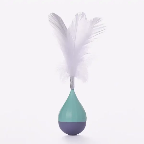 Tumbler Feather Cat Toy Interactive Cat Toy - Green