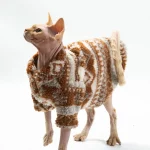 Lamb Velvet Zip Christmas Jacket for Cat - Long sleeve