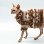 Lamb Velvet Zip Christmas Jacket for Cat - Long sleeve