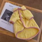 Soft Plush Pajamas for Cats - Yellow