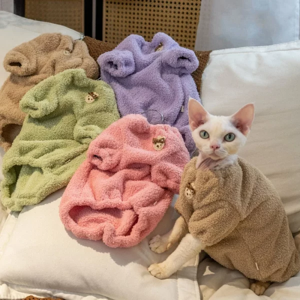 Warm Fleece Sweaters for Cats