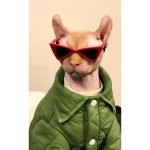 Apple Green Cotton Jackets for Cats