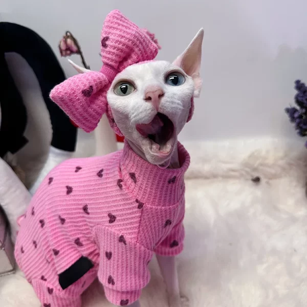 Barbie Pink Heart T-shirt Set for Cats