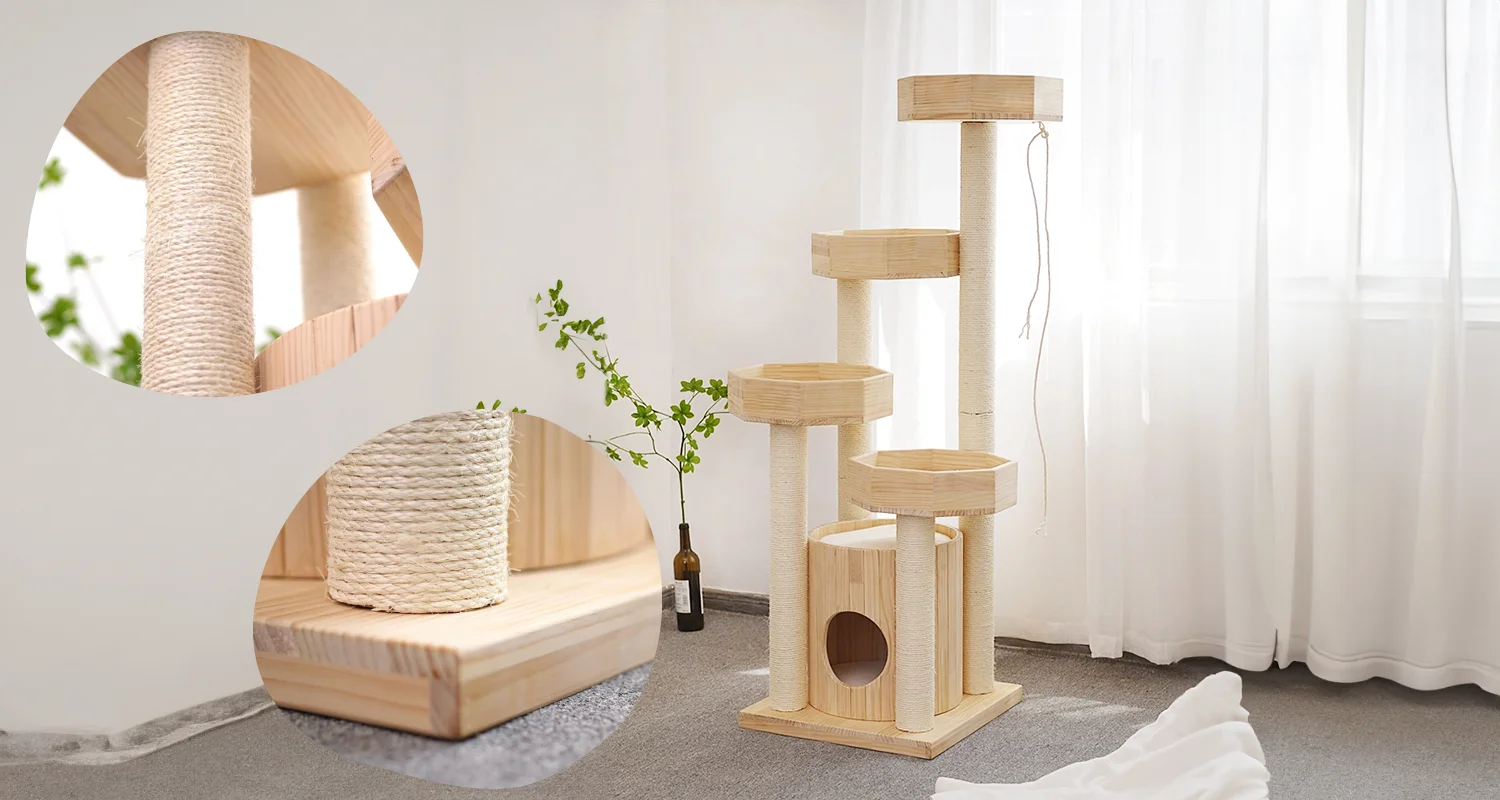 Best Cat Tree - Tested & Reviewed - Solid Wood Cat Condo