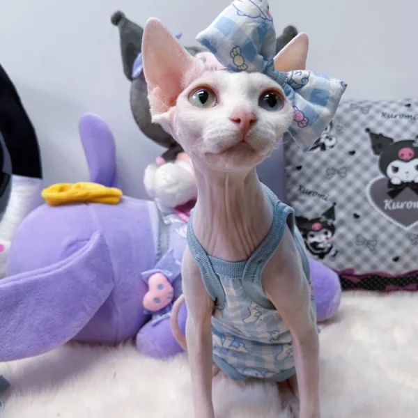 Cinnamoroll Plaid Onesie Tanktop for Cats