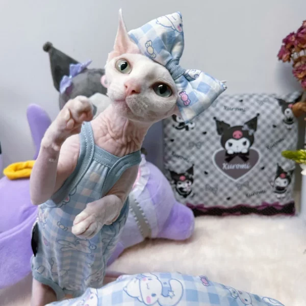 Cinnamoroll Plaid Onesie Tanktop for Cats