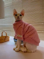 Soft Plush Sweater for Cats - Pink