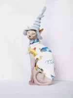 Cotton Underwater World One-arm Shirt for Cats