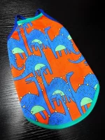 Cute Dinosaur Print Tank Tops for Cats - Red