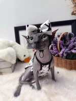White LV Tank Top for Cats